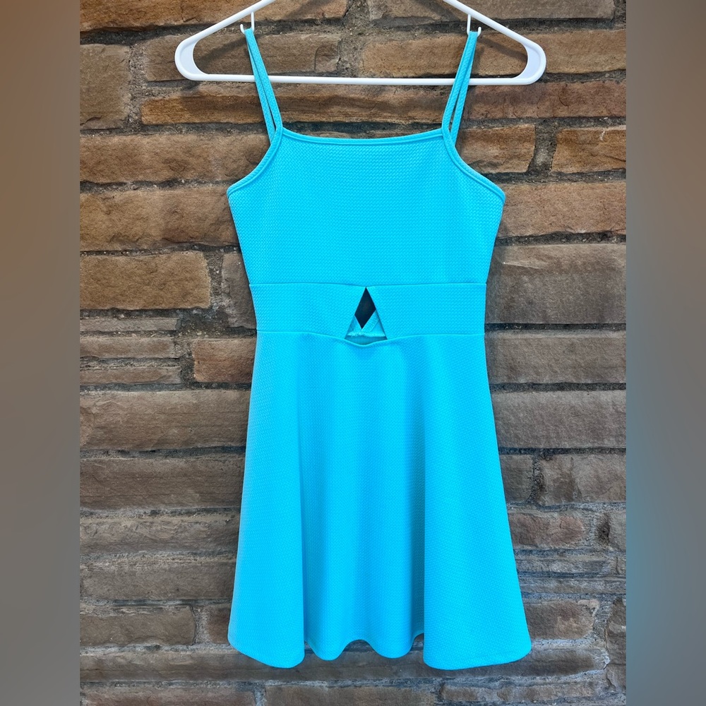 Cheryl Kids Green Cutout Flare Dress Size Large